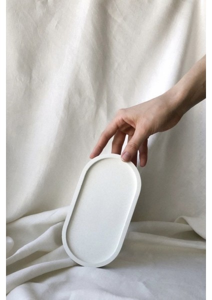 Oval Dekoratif Beton Tabak