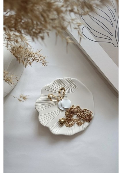 Deniz Kabuğu Şeklinde Dekoratif Tabak Takı Tabağı