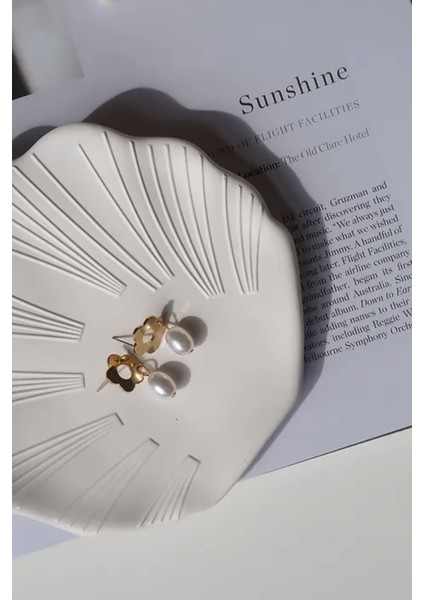 Deniz Kabuğu Şeklinde Dekoratif Tabak Takı Tabağı fırsatları