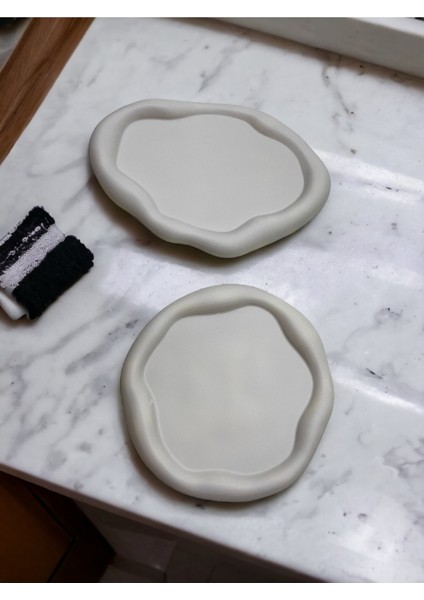 2'Li Dekoratif Beton Tabak Takı Tabağı Sunumluk fırsatları