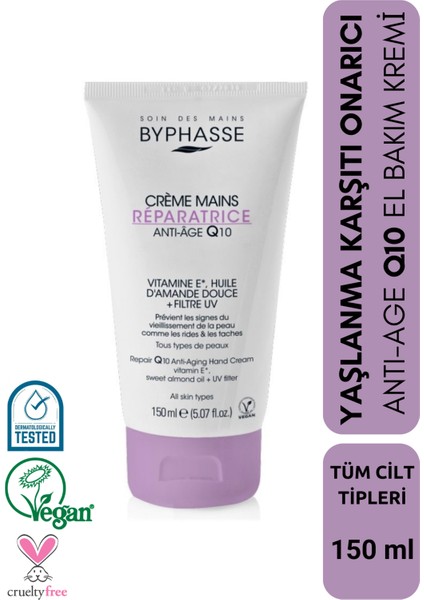 Yaşlanma Karşıtı Onarıcı Q10 Anti-Age El Kremi 150ML