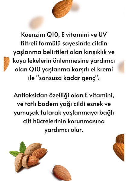 Yaşlanma Karşıtı Onarıcı Q10 Anti-Age El Kremi 150ML modelleri