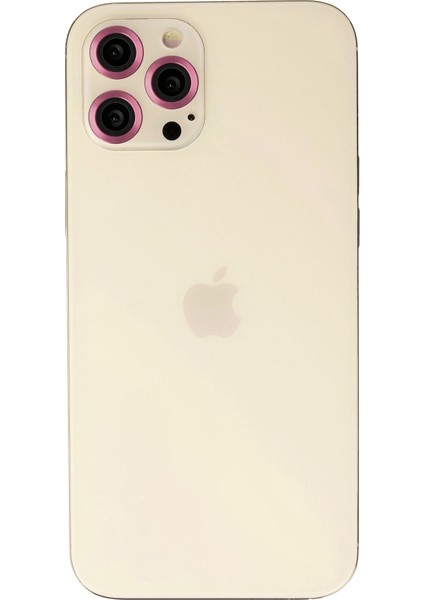 Apple iPhone 12 Pro Max Metal Kamera Lens - Pembe 277097