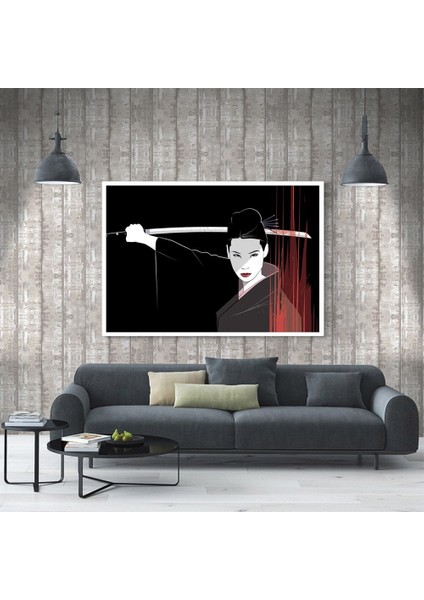 Kill Bill Serisinin Ilk Filminden O-Ren Ishii Kanvas Tablosu