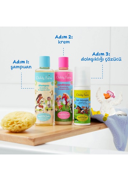 Childs Farm Çilek ve Organik Nane Özlü Çocuk Saç Krem 250ml