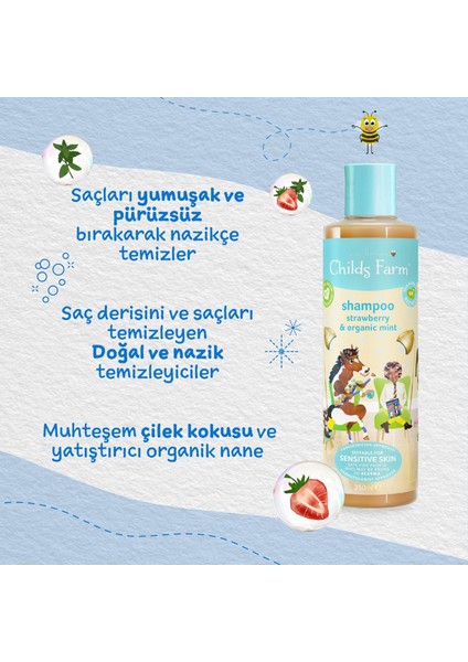 Childs Farm Çilek ve Organik Nane Özlü Çocuk Şampuan 250ml