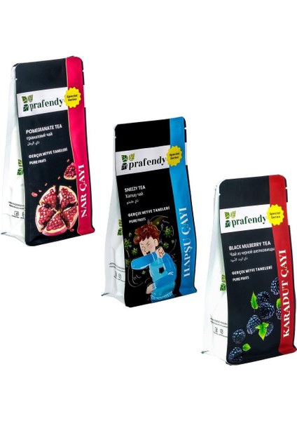 Nar - Hapşu - Karadut Çayı, Gerçek Meyve Taneli 3 x 250 gr