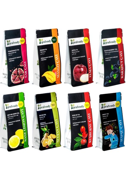 Karadut - Nar - Elma Çayı, Gerçek Meyve Taneli 3 x 250 gr