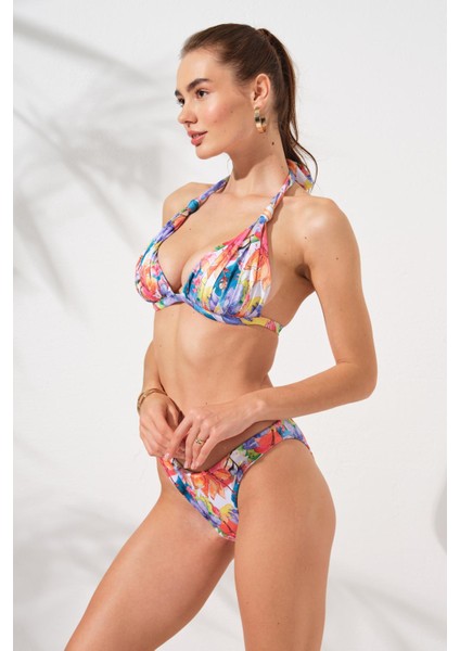 Dudi Kaplı Üçgen Bikini Takım Garden 231224-D