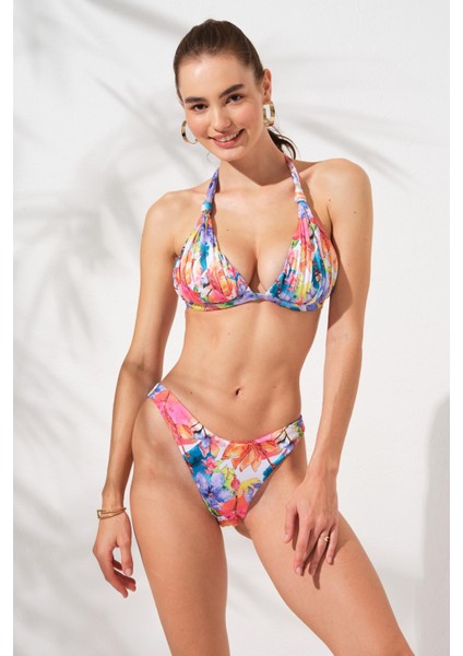 Dudi Kaplı Üçgen Bikini Takım Garden 231224-D modelleri