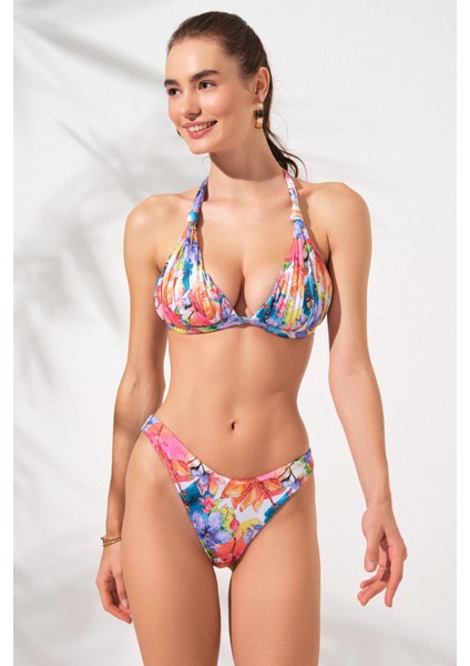 Dudi Kaplı Üçgen Bikini Takım Garden 231224-D fırsatları