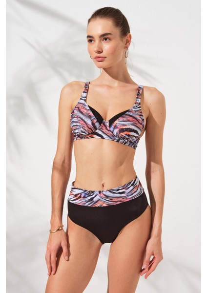 Herve Toparlayıcı Balenli Bikini Takım Tiger 231230-T