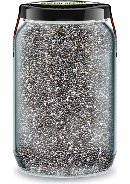 Cam Kavanozda Katkısız Çiya Tohumu 660 cc Pure Chia Seeds