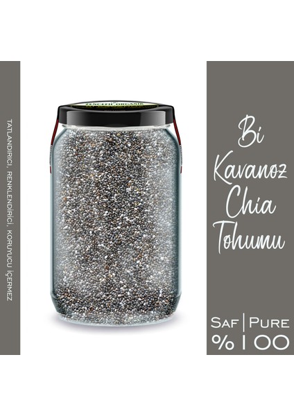 Cam Kavanozda Katkısız Çiya Tohumu 660 cc Pure Chia Seeds modelleri