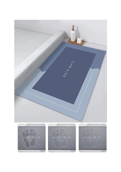 Su Emici Paspas Şık Tasarım Abdest Paspası Kaymaz Taban Diyatom 40*60 cm Kare Paspas