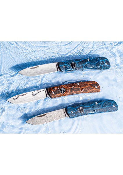 Tech Tool Blue Damast G10 Çakı