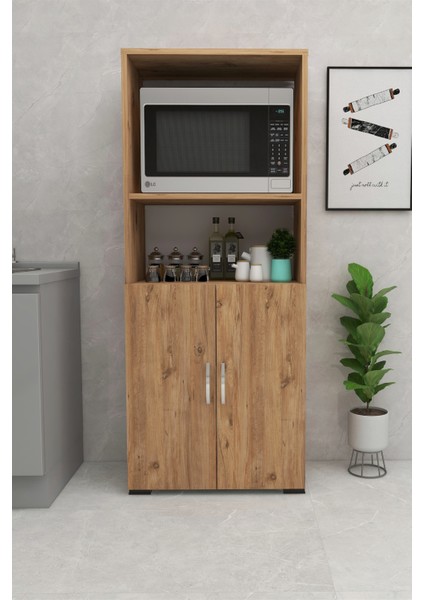 Fırın Dolabı 2 Kapaklı Bölmeli Mikrodalga Fırın Dolabı , Çok Amaçlı Mini Fırın Mutfak Dolabı fiyatları