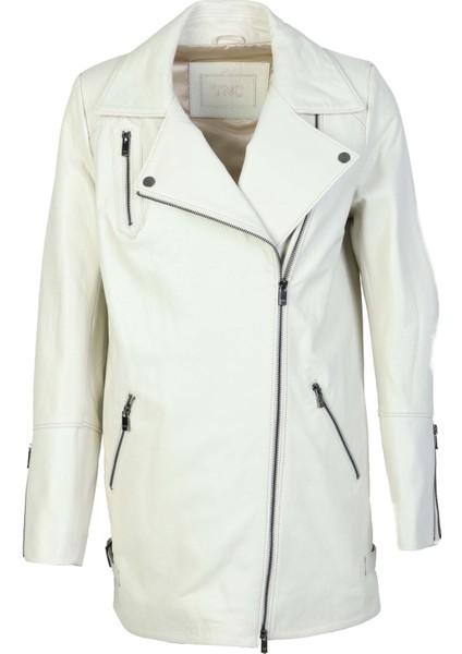 Kadın Hakiki Deri Kırık Beyaz Deri Mont 571 B-158 Byn Derımont SK23/24 Off Whıte Jumbo