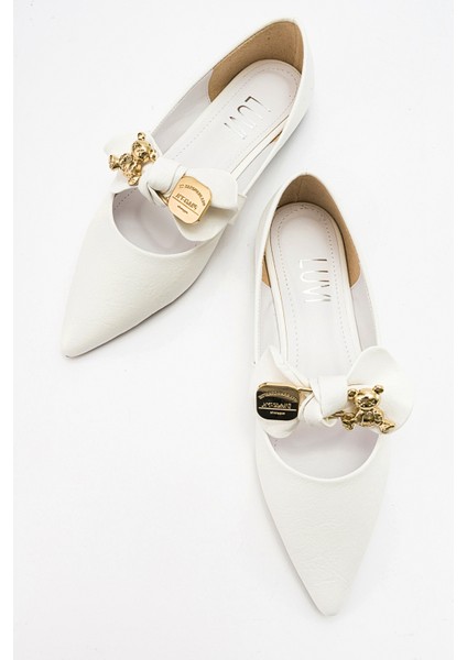 Helsi Beyaz Fiyonklu Kadın Babet modelleri