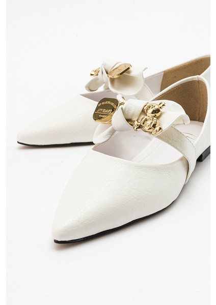 Helsi Beyaz Fiyonklu Kadın Babet indirimleri