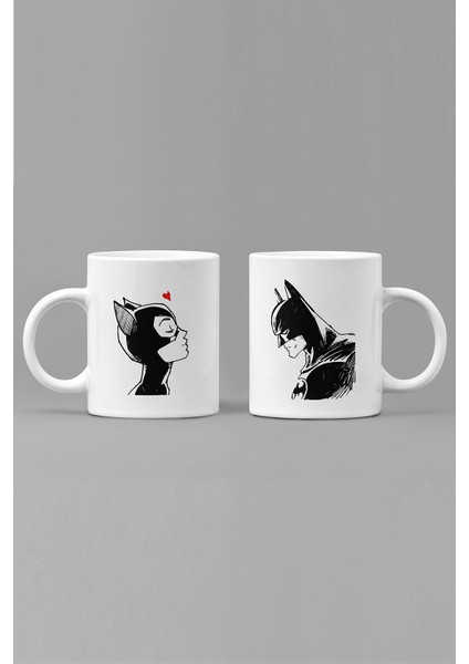 Catwoman ve Batman Sevgili/çift/arkadaş 2'li Kupa Bardak Seti