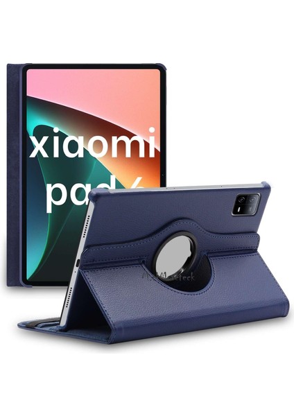 Xiaomi Mi Pad 6 & Pad 6 Pro 11 Inç Kılıf Dönebilen 360 Tablet Kılıfı Standlı Pu Deri Elastik Kapaklı Smart Tam Korumalı