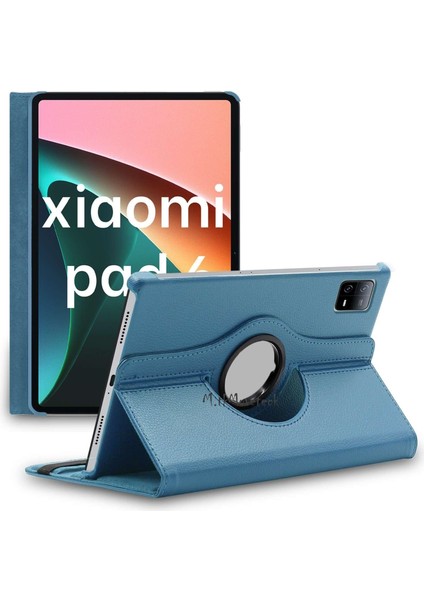 Xiaomi Mi Pad 6 & Pad 6 Pro 11 Inç Kılıf Dönebilen 360 Tablet Kılıfı Standlı Pu Deri Elastik Kapaklı Smart Tam Korumalı