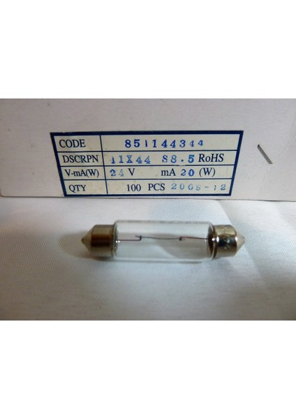 24V 20W 11X44 Sofit Ampul. 10 Ad.