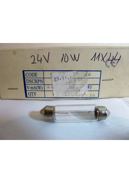 24V 10W 11X44 Sofit Ampul. 10 Ad.