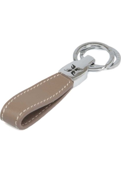 Bej Hakiki Deri Unisex Anahtarlık - S1AN00000248-B56