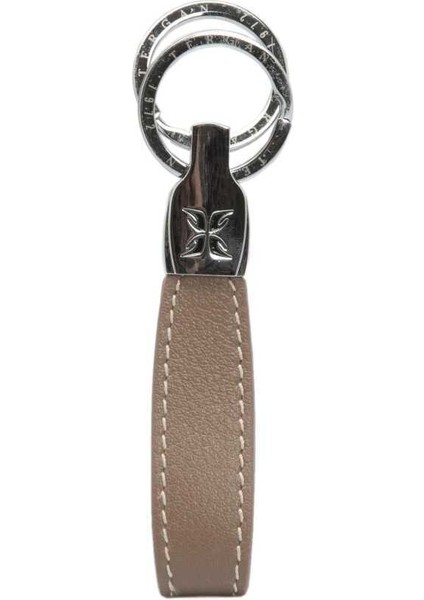 Bej Hakiki Deri Unisex Anahtarlık - S1AN00000248-B56