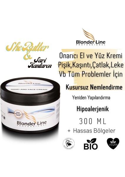 Blonder Line 2'li Onarıcı Seri Yıpranmış Saçlar Için Saç Bakım Şampuanı ve Kantaron Yağlı El, Yüz Kremi