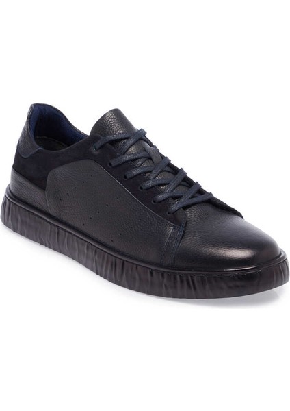 Lacivert Deri Erkek Sneaker - E23S1AY56511-A31