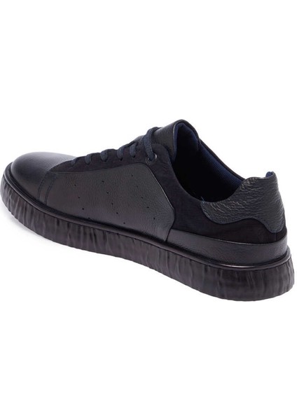 Lacivert Deri Erkek Sneaker - E23S1AY56511-A31