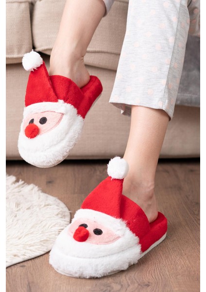 Noel Baba Yılbaşı Terliği Ev Pandufu Ev Terliği Misafir Terliği Noel Baba