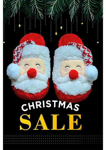 Noel Baba Yılbaşı Terliği Ev Pandufu Ev Terliği Misafir Terliği Noel Baba indirimleri