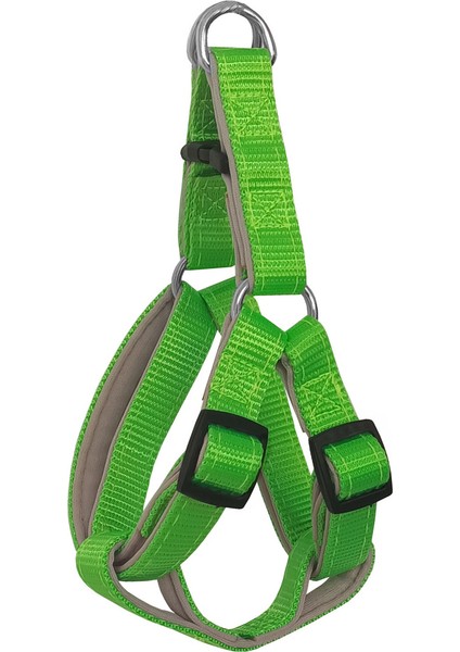Gezdirme Kayışlı Dokuma Köpek Göğüs Tasma Seti 32 x 47 x 110 cm Neon Yeşil