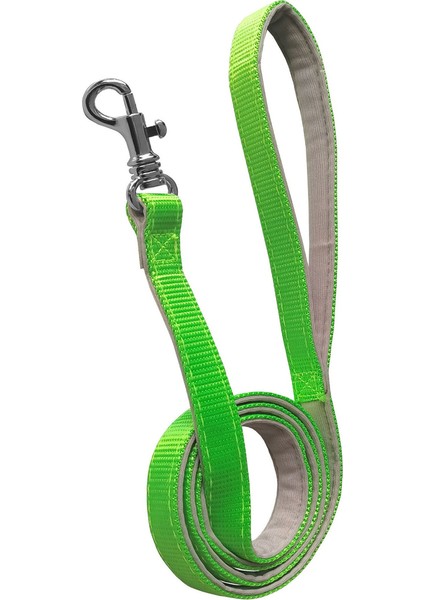 Gezdirme Kayışlı Dokuma Köpek Göğüs Tasma Seti 32 x 47 x 110 cm Neon Yeşil