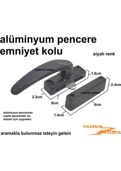 Alüminyum Pencere Emniyet Kapı Kolu Siyah Renk Cephe Pencere Kol Alüminyum fiyatları