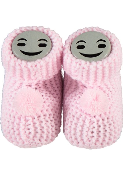 Bebek Triko Patik 0-6 Ay Pembe