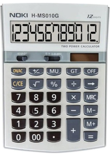 H MS010G Hesap Makinesi 12 Hane Gri