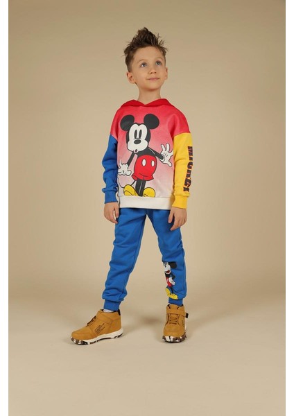 03-08 Yaş Erkek Çocuk Saks Renk Mickey Ikili Takım