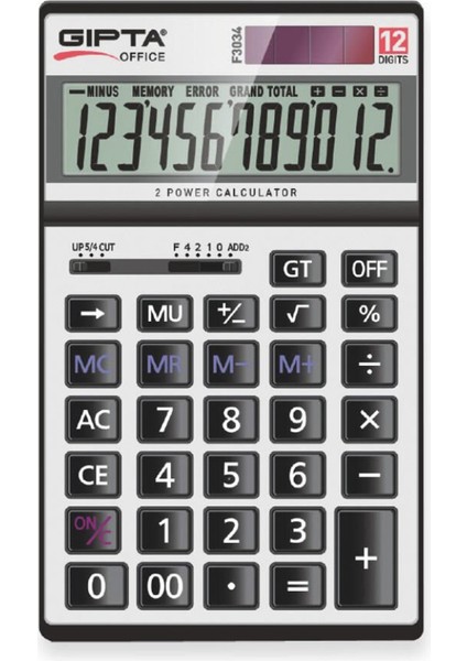 F3034 12 Haneli Masaüstü Digit Hesap Makinesi