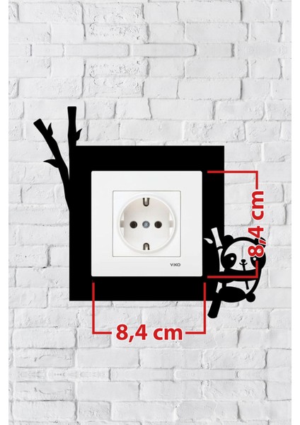 Panda Tasarım Priz Çerçevesi (Iç Ölçü 8,4x8,4 Cm) Dekoratif Priz - Anahtar Çerçevesi