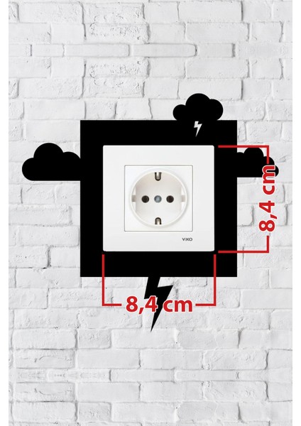 Şimşek Tasarım Priz Çerçevesi (Iç Ölçü 8,4x8,4 Cm) Dekoratif Priz - Anahtar Çerçevesi