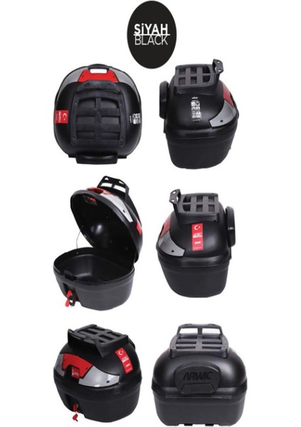 CV46 Arka Çanta (Topcase) Kargo-Sırt Dayama Set Siyah fiyatları