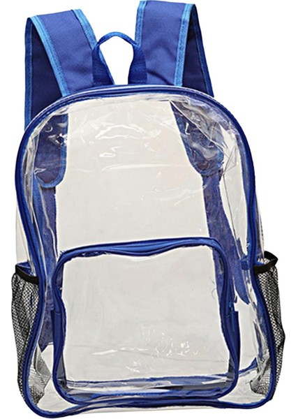 Niazi Pvc Clear Sırt Çantası Unisex Büyük Dizüstü Bilgisayar Ruck Çekiş Şeffaf Çanta Organizatör Mavi (Yurt Dışından)