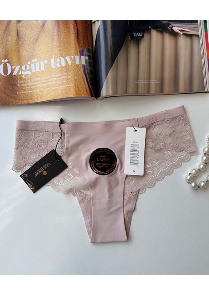 Lazer Kesim Spandex Invisible Dikişsiz Dantelli Slip/tanga - 2800