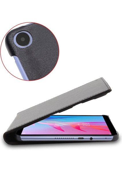Huawei Matepad T10 & T10S 10.1 Inç Kılıf Dönebilen 360 Tablet Kılıfı Standlı Pu Deri Elastik Kapaklı Smart Tam Korumalı