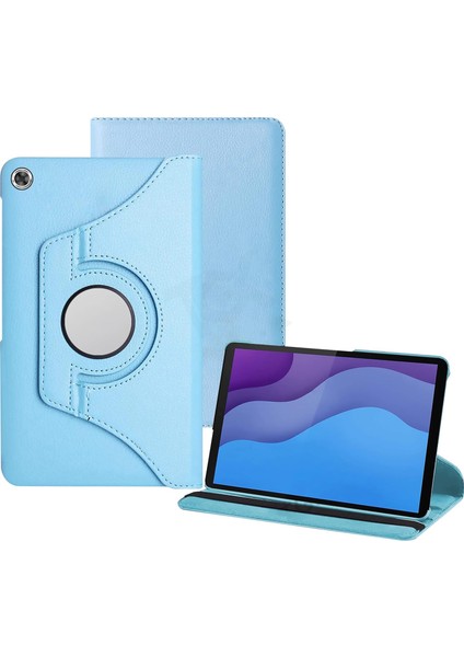 Lenovo Tab M10 3. Nesil TB328FU Kılıf Dönebilen 360 Tablet Kılıfı Standlı Pu Deri Elastik Kapaklı Smart Tam Korumalı 328FU 10.1 Uyumlu